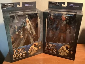 PAR DE FIGURAS GANDALF / URUK-HAI ORCO SEÑOR DE LOS ANILLOS SERIE 4 / SELECCIÓN DE DIAMANTES - Imagen 1 de 4