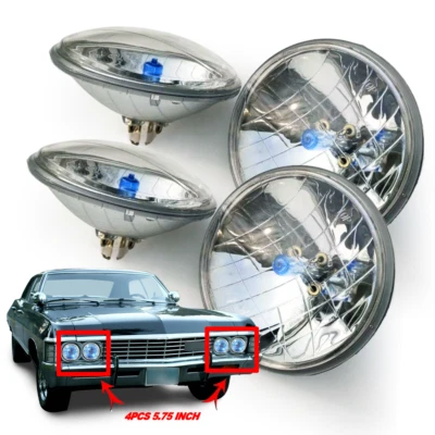 For Buick Electra Wildcat 5.75" 5-3/4" inch LED Headlights-Hi/Lo Beam DOT - Image 1 of 4