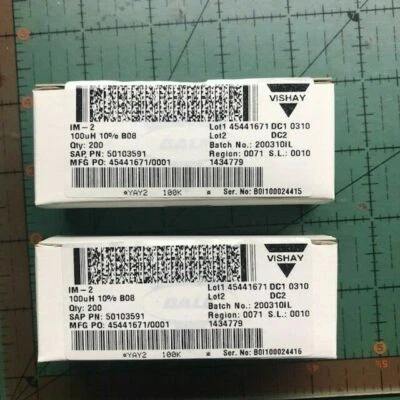 Inductor con plomo axial Vishay 100uH 10% IM-2 100uH IM02BH101K 200 piezas envío gratuito Foto 1 de 4