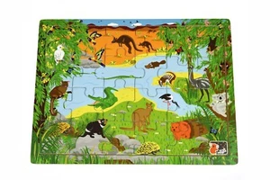Wooden Australian Animals & Names jigsaw, interlocking puzzle by Koala Dream - Picture 1 of 1