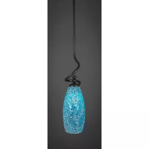 Toltec Capri Stem Mini Pendant, Granite, 5.5" Turquoise Fusion - 901-DG-5065 - Picture 1 of 1