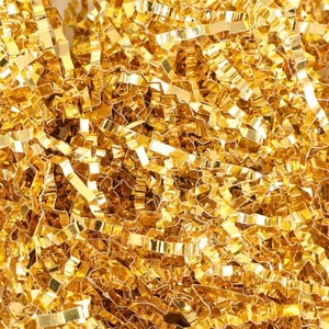 2 lb Gold Crinkle Cut Paper Shred Filler for Bag Gift Box Basket Confetti Pap... - Picture 1 of 7