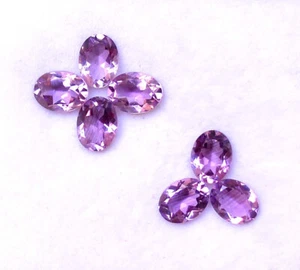 Natural Pink Amethyst Oval Cut 8x6 mm Lot 07 Pcs 7.66 CTS Faceted Loose Gemstone - Picture 1 of 7