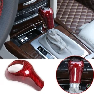 Cubierta de perno de cambio de engranajes de fibra de carbono roja para Mercedes Benz A C E G Clase GLK W204 - Imagen 1 de 11