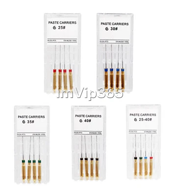Dental Endodontic Paste Carrier Spiral Fillers Stainless Steel #25-40 21//25mm - Изображение 1 из 4