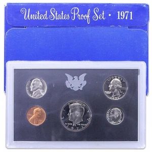 1971 S PROOF Set in Original Box US Mint (5 Coin Set) - Picture 1 of 3