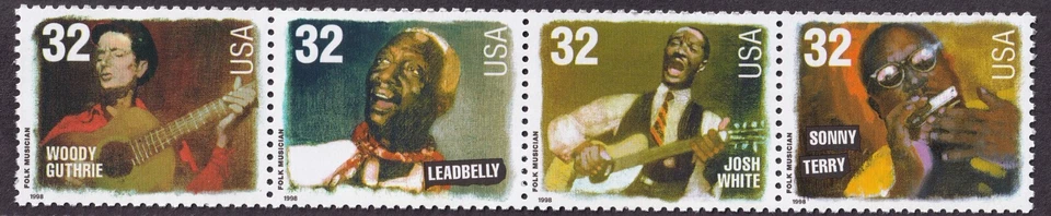 Scott #3215a (3212-3215) Folk Musicians Strip (Block) of 4 Stamps - MNH - Image 1 of 1