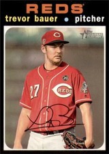 2020 Topps Heritage Base #2 Trevor Bauer - Cincinnati Reds