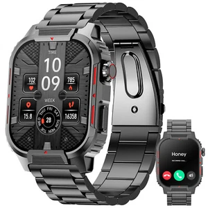 🔥Military Smart Watch for Men(Call Receive/Dial)Rugged Tactical Fitness Tracker - Picture 1 of 7