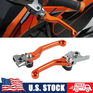 CNC Pivot Brake Clutch Levers For KTM 250 300 350 450 SXF XCF XC XCW EXC F 14-23 - Foto 1 di 7