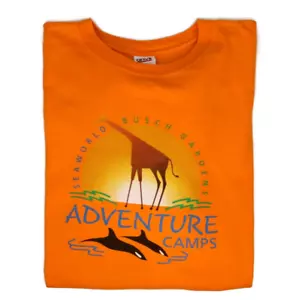 Seaworld Busch Gardens Adventure Camps Orange T Shirt Sz. 3XL 100% Cotton - Picture 1 of 13