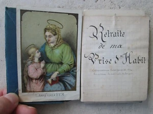 Petit cahier MS 1894 : RETRAITE SPIRITUELLE D'UNE SOEUR de prise d'habit. - Picture 1 of 8