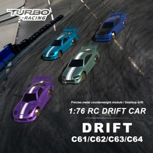 TURBO RACING C61 C62 C63 1/76 Full Scale Mini Remote Control Drift RC Car Gyro - Picture 1 of 16