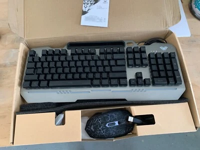 AULA Wired Gaming Keyboard Combo With Corded Mouse For Professional Gamers NEW - Image 1 of 4