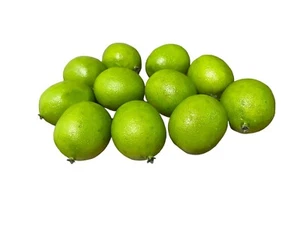 Lot Of 11 Artificial Green Limes Faux Fake Fruit Home Decor Prop Staging - Picture 1 of 11