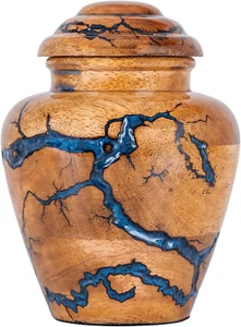 Wooden Cremation Urns for Human Ashes Adult Male 20 Cubic Inches - Urn for Ashes - Picture 1 of 12