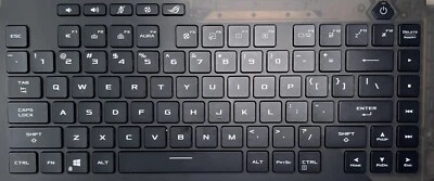 Asus ROG Strix Scar 15 LAPTOP KEYBOARD SINGLE REPLACEMENT KEYS KEYCAPS G532 - Image 1 of 4
