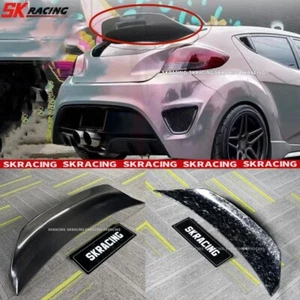 For 2011 -2017 Hyundai Veloster Carbon Fiber/Black Rear Roof Trunk Wing Spoiler - Picture 1 of 41