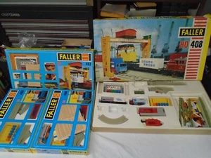 LOT OF (4) SETS OF HO SCALE FALLER TERMINAL CONTAINER TRUCKS TRACK ACCESSORIES - Picture 1 of 14