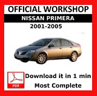 OFFICIAL WORKSHOP Manual Service guide FOR Nissan Primera 2001 - 2005