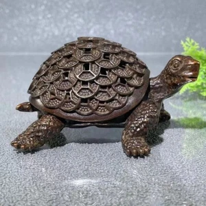 Chinese Bronze tortoise turtel figure Collection netsuke statue incense burner - Picture 1 of 4