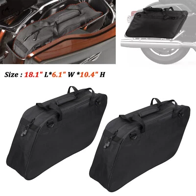 1 par de alforje forros internos pacotes de viagem bolsas para Harley Touring Yamaha Suzuki - Imagem 1 de 4