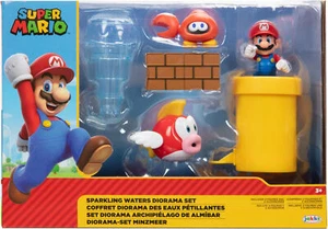 NEW Nintendo Super Mario 2.5" Sparkling Waters Diorama Set from Mr Toys - Picture 1 of 3