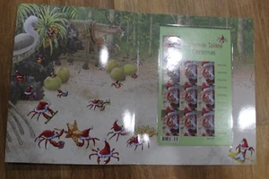 MINT 2014 CHRISTMAS ISLAND CHRISTMAS SANTA P&S SHEETLET STAMP PACK - Picture 1 of 1