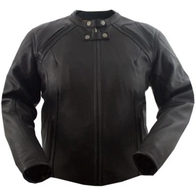 First MFG Women's Classic Vented Racer Motorcycle Leather Jacket Medium - Image 1 of 4