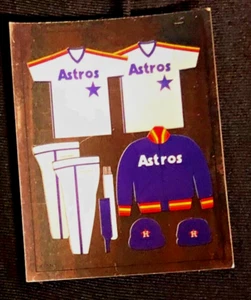 Adesivo uniforme spogliatoio squadra Houston Astros 1988 vintage - Foto 1 di 2