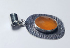 Orange Onyx  Gemstone Handmade Fashion Jewelry Pendent Carat 27 S 1.5 Inch"A4484