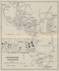 BRIDGETOWN. Vintage town map. Barbados. West Indies. Caribbean 1923 old