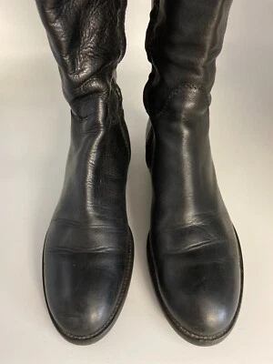 Botas por encima de la rodilla para mujer de Alberto Gozzi | Botas de cuero negras | Talla EU 36.5 Foto 1 de 4