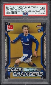 2020-21 Matthew Hoppe Topps Finest Gold Refractor Schalke Rookie Card 4/50 PSA 9 - Picture 1 of 3