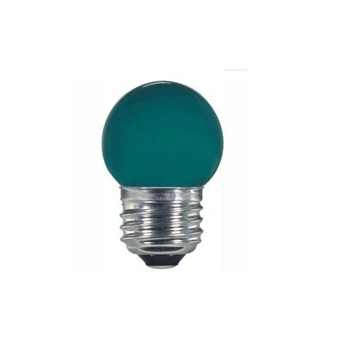 *NEW* QTY (3) Satco S9163 LED S11 Ceramic Green Medium Base Light Bulb, 1.2W - Image 1 of 1
