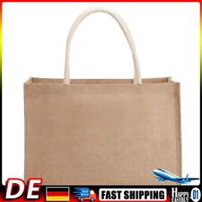 2Pcs Burlap Tote Bags Blank Jute Beach Handbag Gift Bags with Handle (L) Hot
