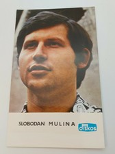 SLOBODAN MULINA - Serbian singer of folk music, vintage card 1960s !