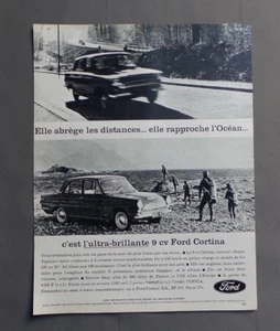 PUB PUBLICITE ANCIENNE ADVERT CLIPPING 210917 / VOITURE FORD CORTINA ULTRA BRILL - Picture 1 of 1