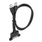 Usb Extension Cable Double Port External Baffle Conversion Line With Ear Scr Ids