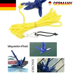 DE Aluminium Faltanker Ankerset Anker Kits mit Seil für Kanu Kajak Kleines Boot - Bild 1 von 12