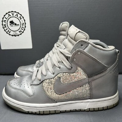 Nike Dunk High Silver Metallic 325203 001 GRIS Blanco Mujer Talla 6.5 Usado Foto 1 de 4