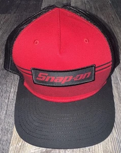 NWOT Snap-on Tools Hat Cap Adult Adjustable Snapback Black Red Truckers Free SH - Picture 1 of 8