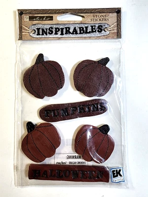 Pumpkins Halloween Inspirables Unique Effect Sticko Stone Embossed Stickers - Image 1 of 3