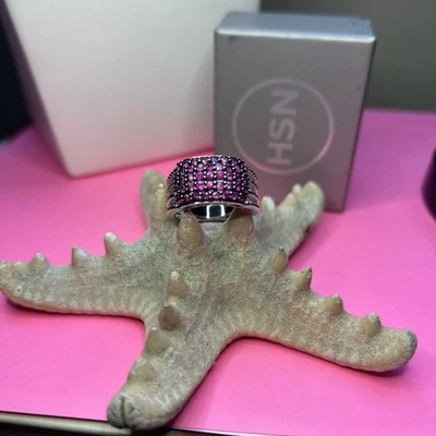 Anillo Colleen Lopez Plata 925 Zafiro Rosa Natural Talla 9 Foto 1 de 4