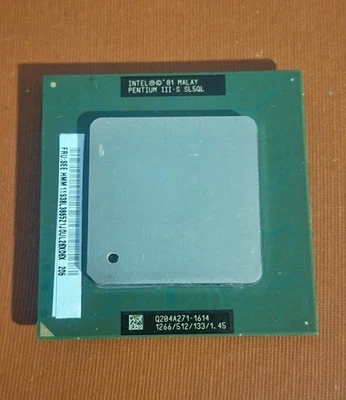 TUALATIN CPU PENTIUM III-S 1266 SOCKET 370 TESTED PROCESSOR RETRO PC VINTAGE LGA - Immagine 1 di 2