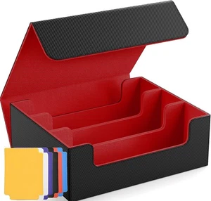 Trading Card Storage Box for MTG, 1800+ PU Leather Deck Box With Magnetic Clo... - Picture 1 of 7