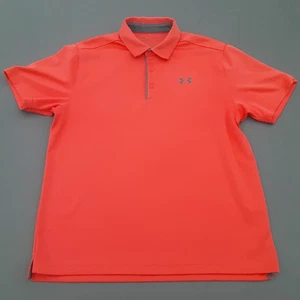 Polo Under Armour Uomo XL Rosso Chiaro Manica Corta Calore Gear Sciolta - Foto 1 di 9