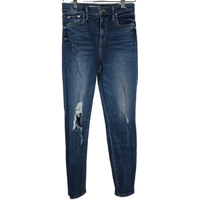 Pantalones de mezclilla ajustados desgastados de tiro alto Lovers + Friends Mason 28 Foto 1 de 4