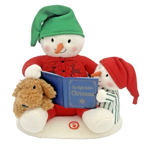 Hallmark Animato Storytime Pupazzo di Neve Suono e Movimento Peluche Canto Etichette Natale - Foto 1 di 8