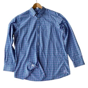 Cremieux Classics : Long Sleeve Button-Down Shirt Blue Plaid 100% Cotton : L - Picture 1 of 11